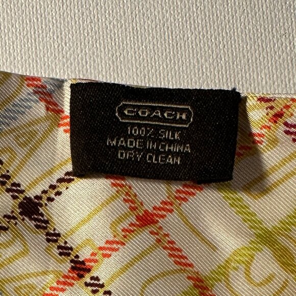 Lot of 5 Coach Silk Skinny Scarves - Picture 6 of 12